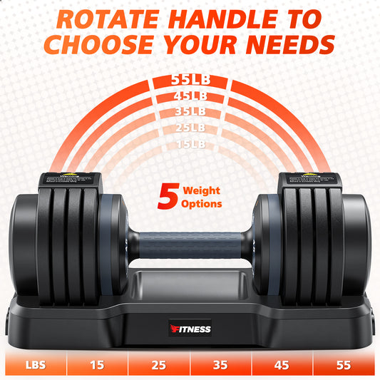 5 Weights-55LB Adjustable Dumbbells