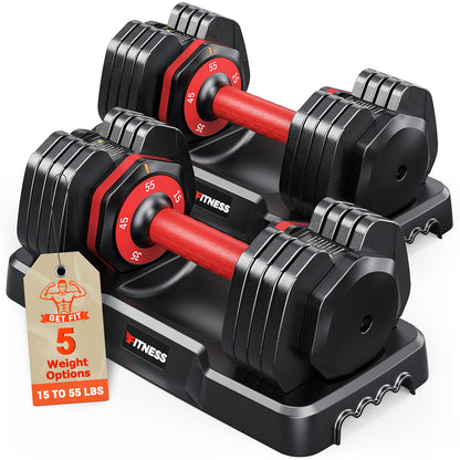 5 Weights Adjustable Dumbbells