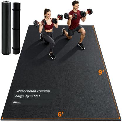 Large Exercise Mat for Home Gym, 9'x6'