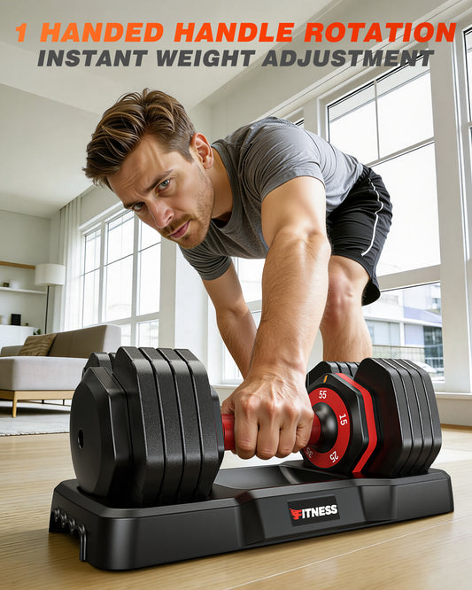 55 lbs Adjustable Dumbbells Set - 5 Weights