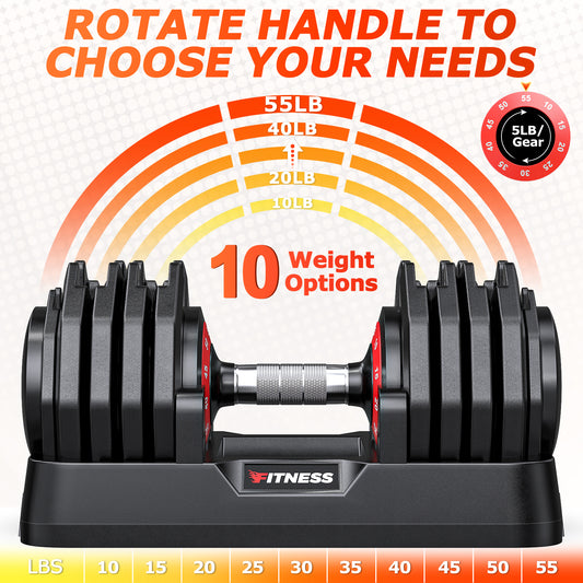 10 in 1 Adjustable Dumbbells