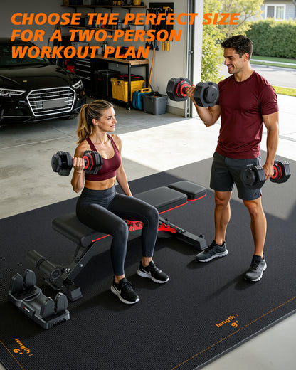 Large Exercise Mat for Home Gym, 9'x6'