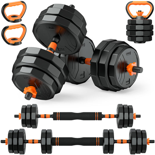Rendpas 5-in-1 Adjustable Dumbbell Set 88LB, Free Weights for Home Gym