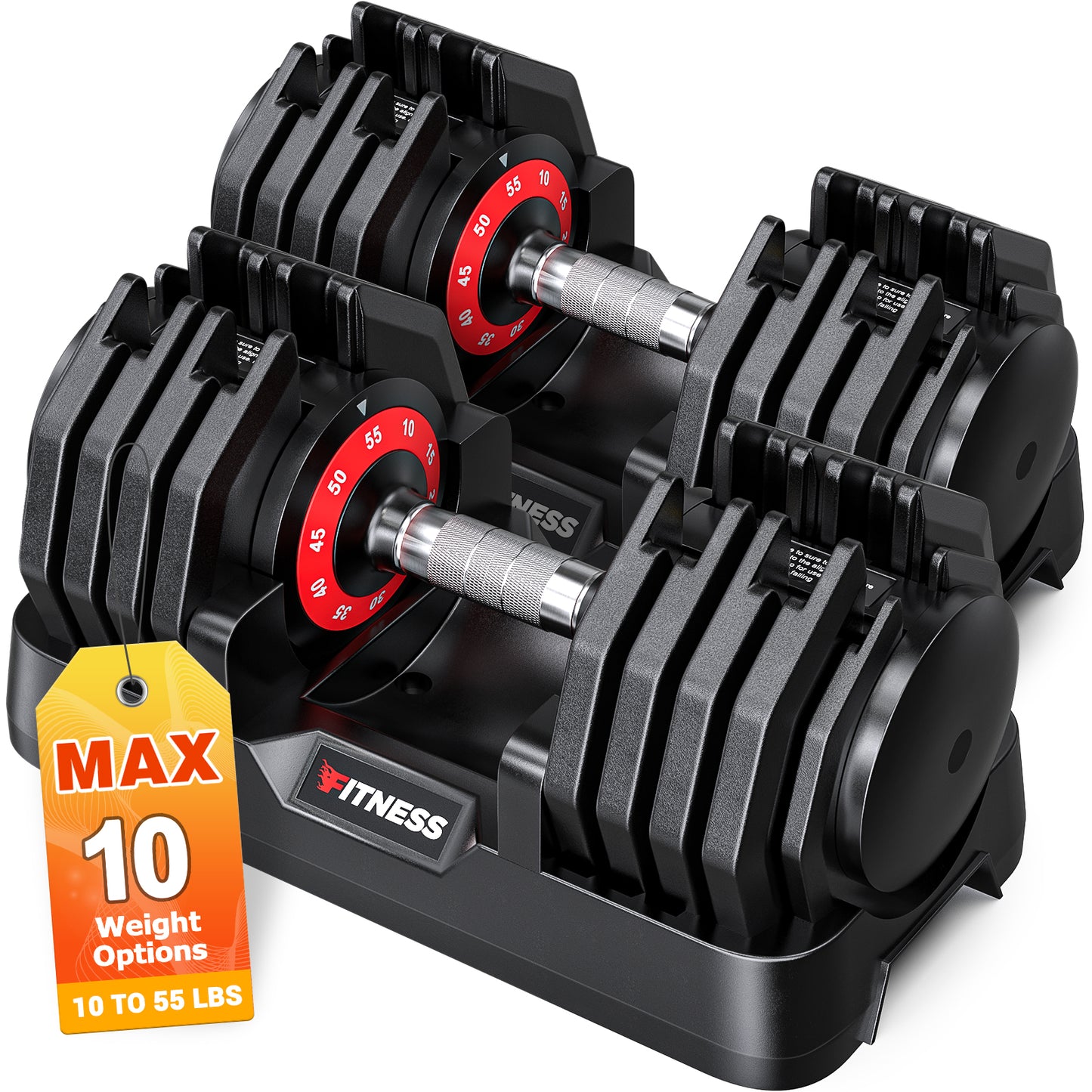 10 in 1 Adjustable Dumbbells
