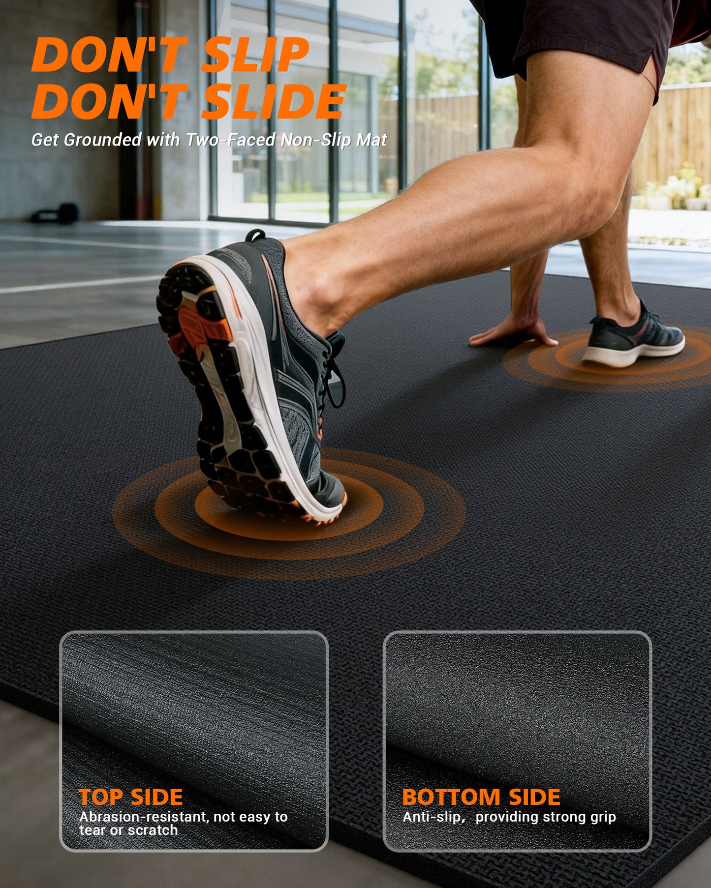 Large Exercise Mat for Home Gym, 10'x6'