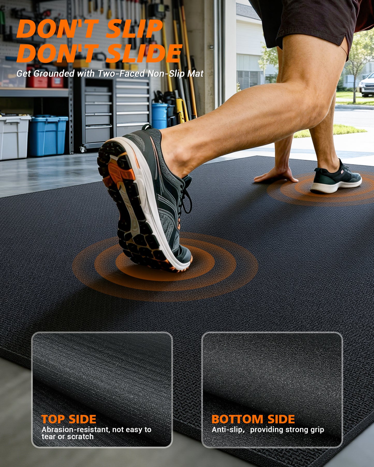 Large Exercise Mat for Home Gym, 9'x6'