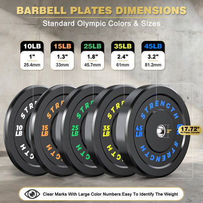 190LB Rubber Bumper Plates