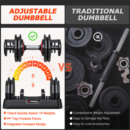 10 in 1 Adjustable Dumbbells