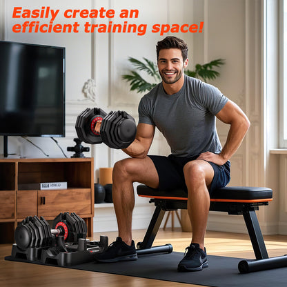 16 in 1 Adjustable Dumbbells-80LB Pair