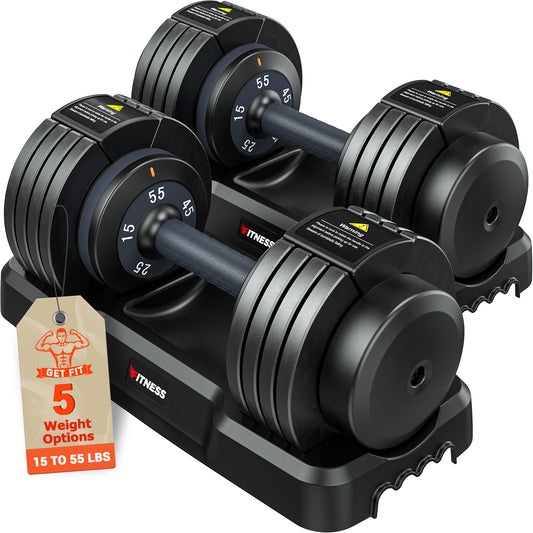 5 Weights-55LB Adjustable Dumbbells