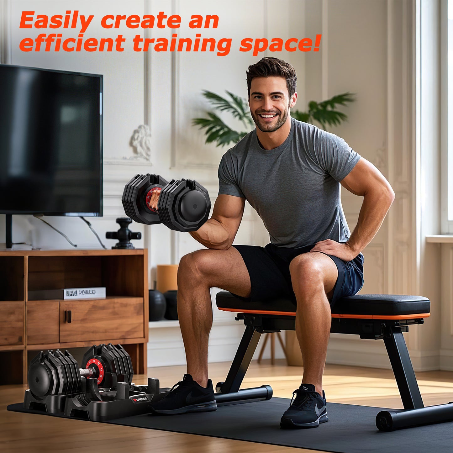 10 in 1 Adjustable Dumbbells