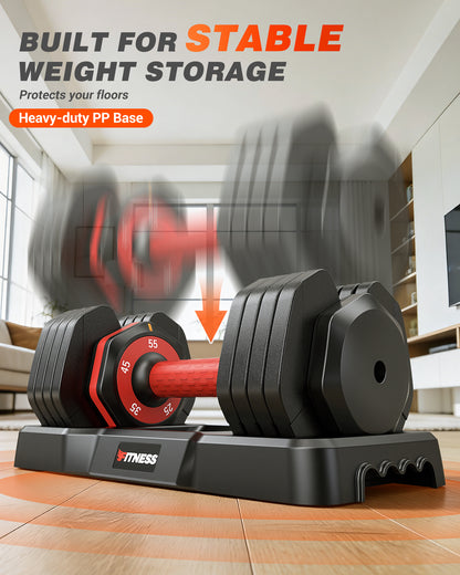 55 lbs Adjustable Dumbbells Set - 5 Weights