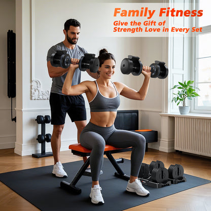 5 Weights-55LB Adjustable Dumbbells
