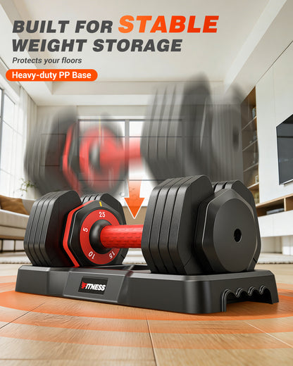 25 lbs Adjustable Dumbbells Set - 5 Weights