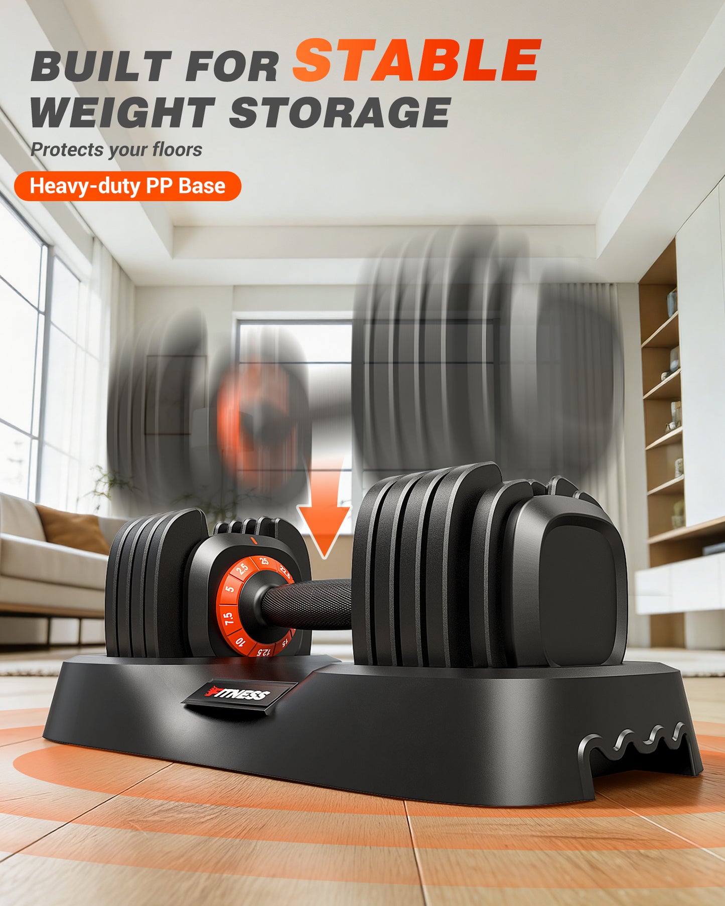 25 lbs Adjustable Dumbbells Set - 10 Weights