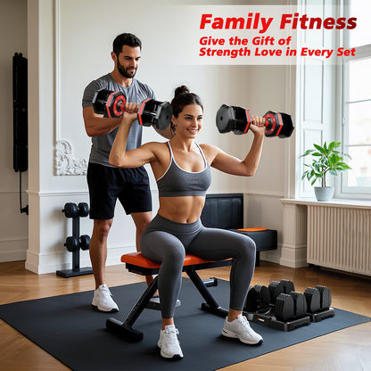 5 Weights Adjustable Dumbbells