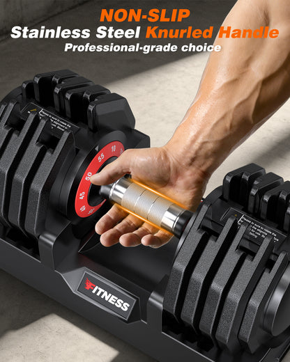 10-in-1  55lbs Adjustable Dumbbells Set