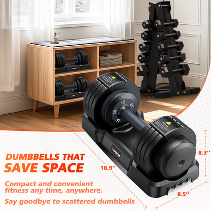 5 Weights-55LB Adjustable Dumbbells